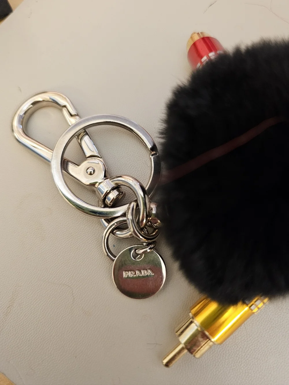 PRADA Rabbit Fur Robot Trick Keychain Bag Charm - Picture 7 of 9